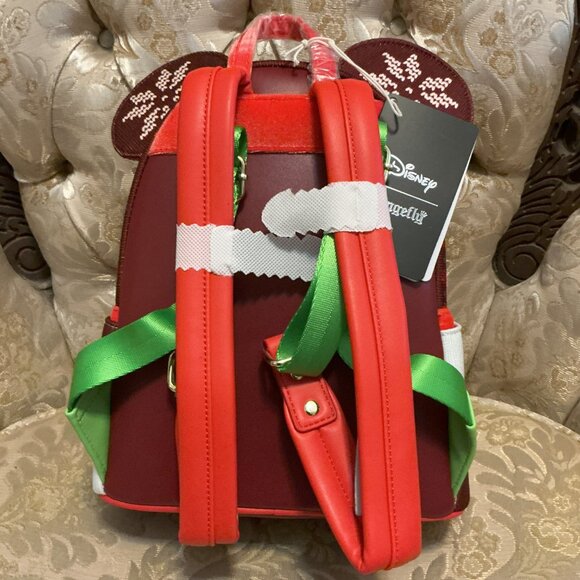 Christmas Holiday Disney Loungefly Knit Backpack - Picture 5 of 6